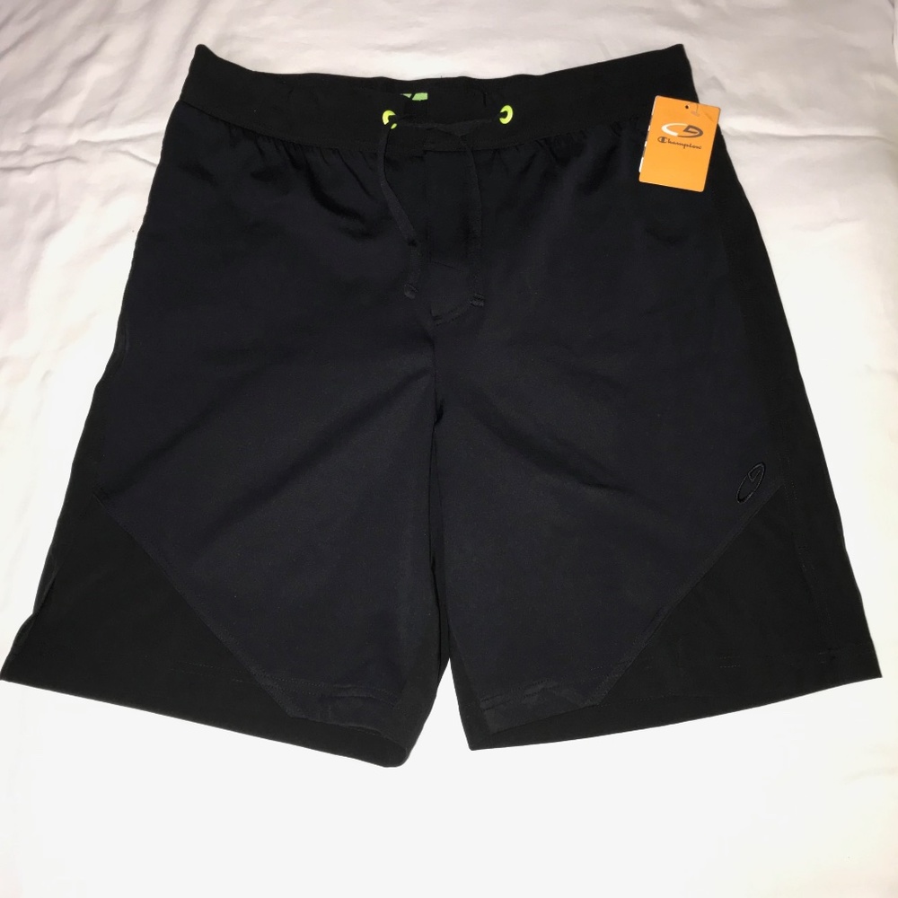 black athletic shorts
